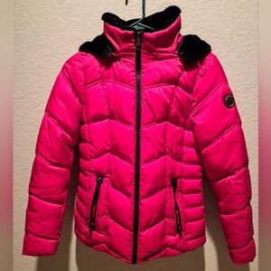 Nautica Women's Red Puffer Jacket